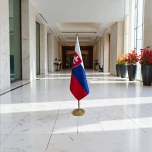 drapeau Slovaquie avec socle