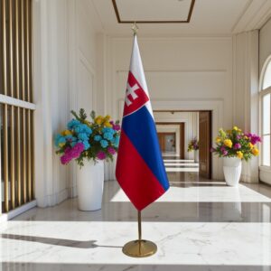 drapeau Slovaquie avec socle