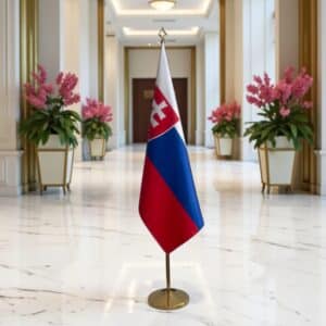 drapeau Slovaquie avec socle