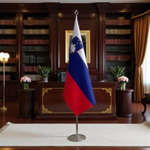 drapeau Slovenie avec socle