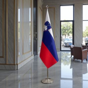 drapeau Slovenie avec socle