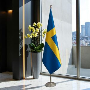 drapeau Suède avec pied