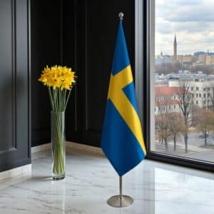 drapeau Suède avec pied