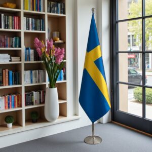 drapeau Suède avec pied