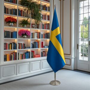 drapeau Suède avec pied