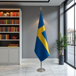 drapeau Suède avec pied