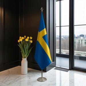 drapeau Suède avec pied