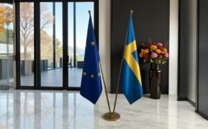 drapeau Suède sur hampe