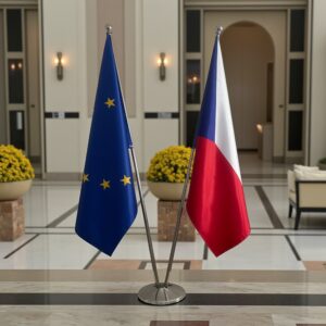 drapeau Tchequie et UE