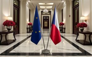 drapeau Tchequie et UE