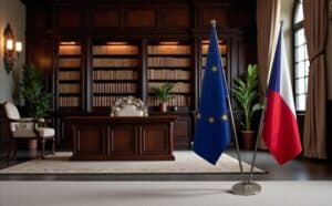 drapeau Tchequie et UE