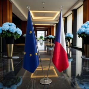 drapeau Tchequie et UE