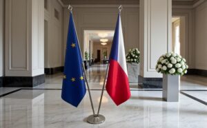 drapeau Tchequie et UE