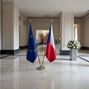 drapeau Tchequie et UE