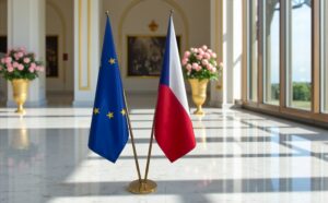 drapeau Tchequie et UE