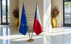 drapeau Tchequie et UE