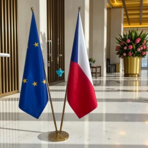 drapeau Tchequie et UE