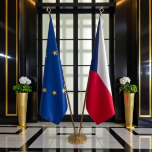 drapeau Tchequie et UE