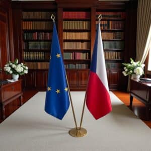 drapeau Tchequie et UE