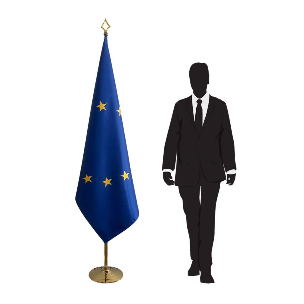EU-vlag op standaard