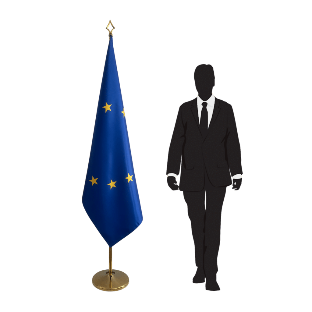 EU-vlag op standaard