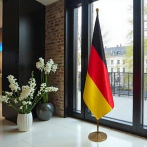 drapeau allemand sur hampe