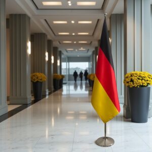 drapeau allemand avec socle