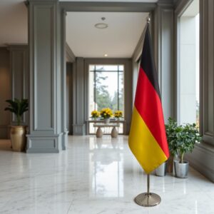 drapeau allemand avec socle