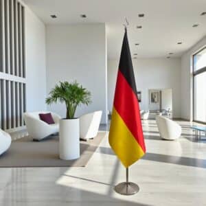 drapeau allemand avec socle