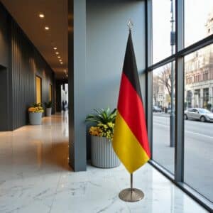 drapeau allemand avec socle