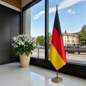 drapeau allemand sur hampe