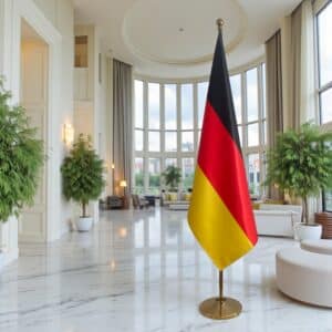 drapeau allemand sur hampe