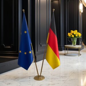 drapeau allemand sur hampe