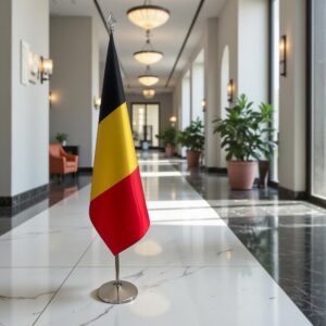 drapeau belgique sur pied
