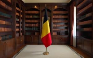 drapeau belgique sur pied