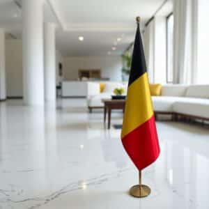 drapeau belgique sur pied