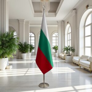 drapeau bulgarie avec pied