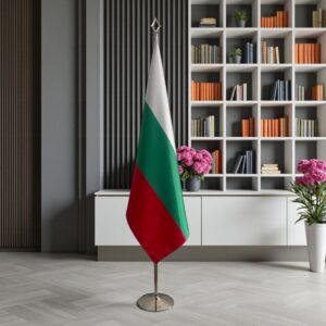 drapeau bulgarie avec hampe
