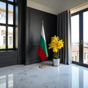 drapeau bulgarie sur socle