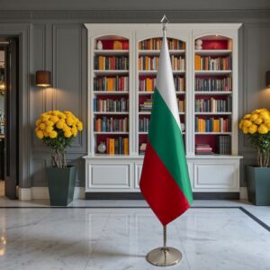 drapeau bulgarie sur socle