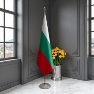 drapeau bulgarie sur socle