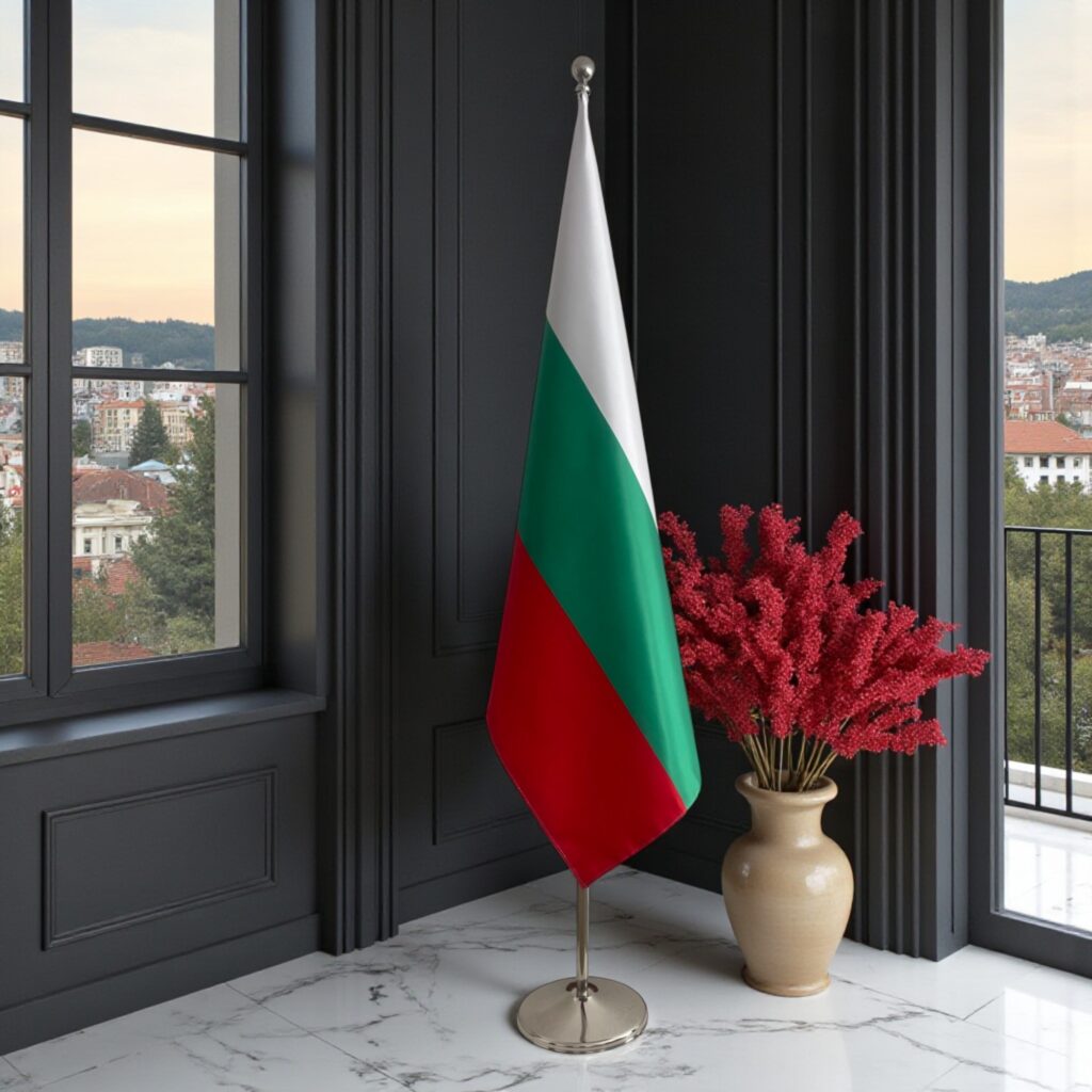 bulgarije vlag op standaard