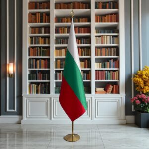 drapeau bulgarie avec mât
