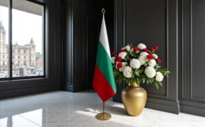 drapeau bulgarie avec mât