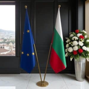 drapeau bulgarie avec mât