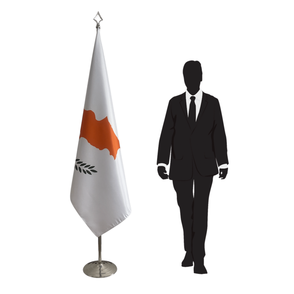 vlag van cyprus op standaard