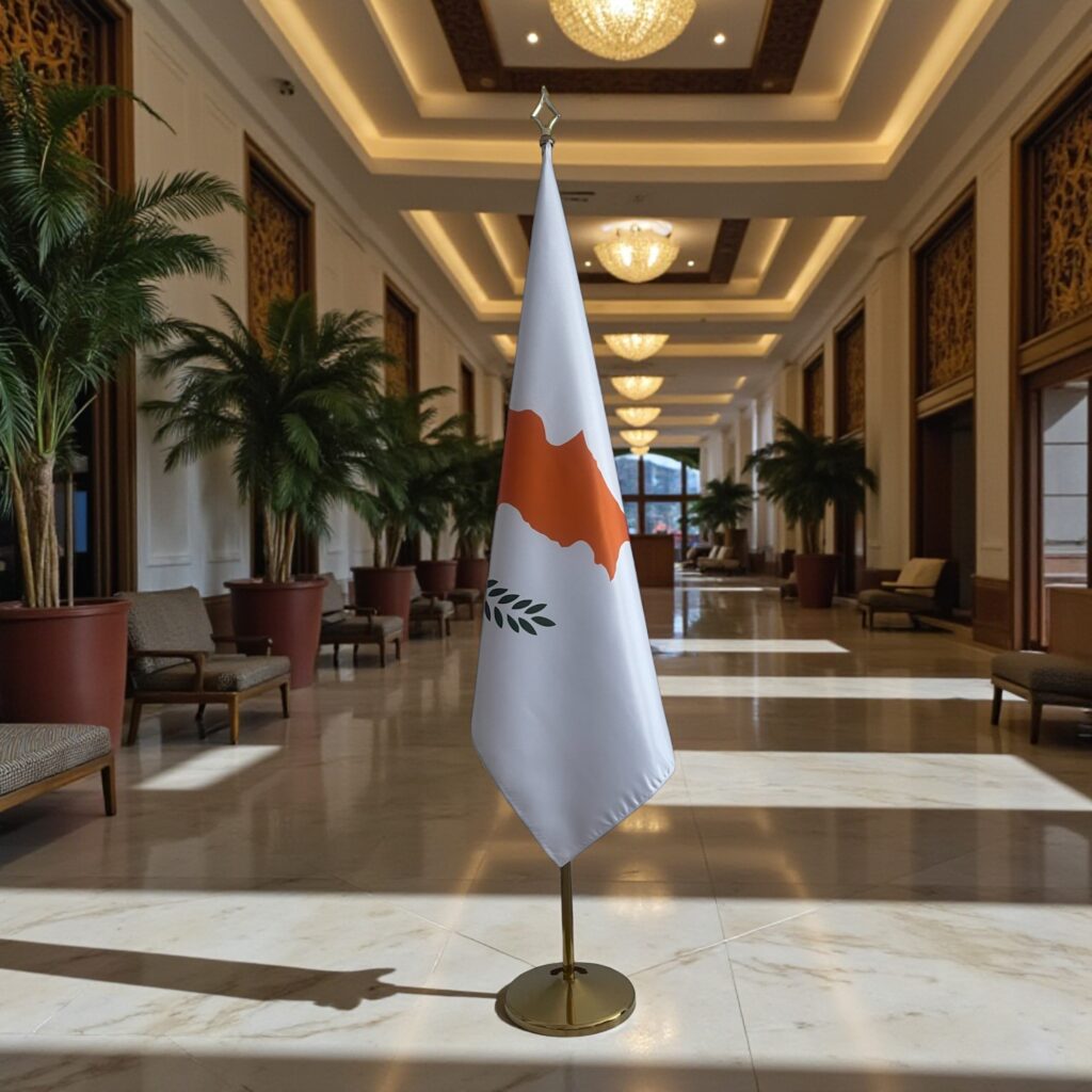 vlag van cyprus op standaard