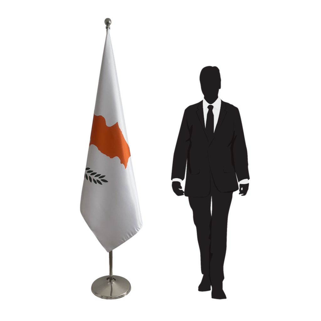vlag van cyprus op standaard