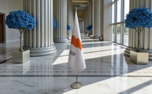 drapeau Chypre sur hampe