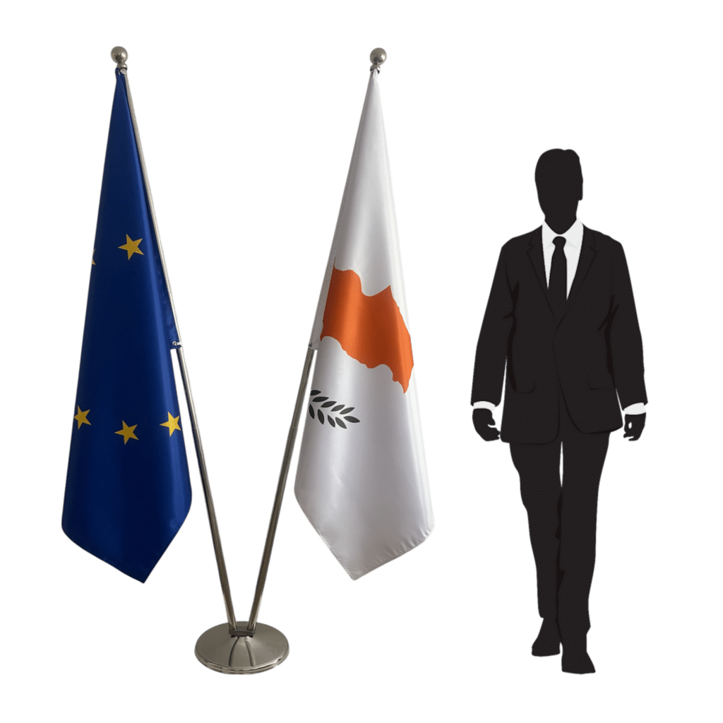 vlag van cyprus op standaard
